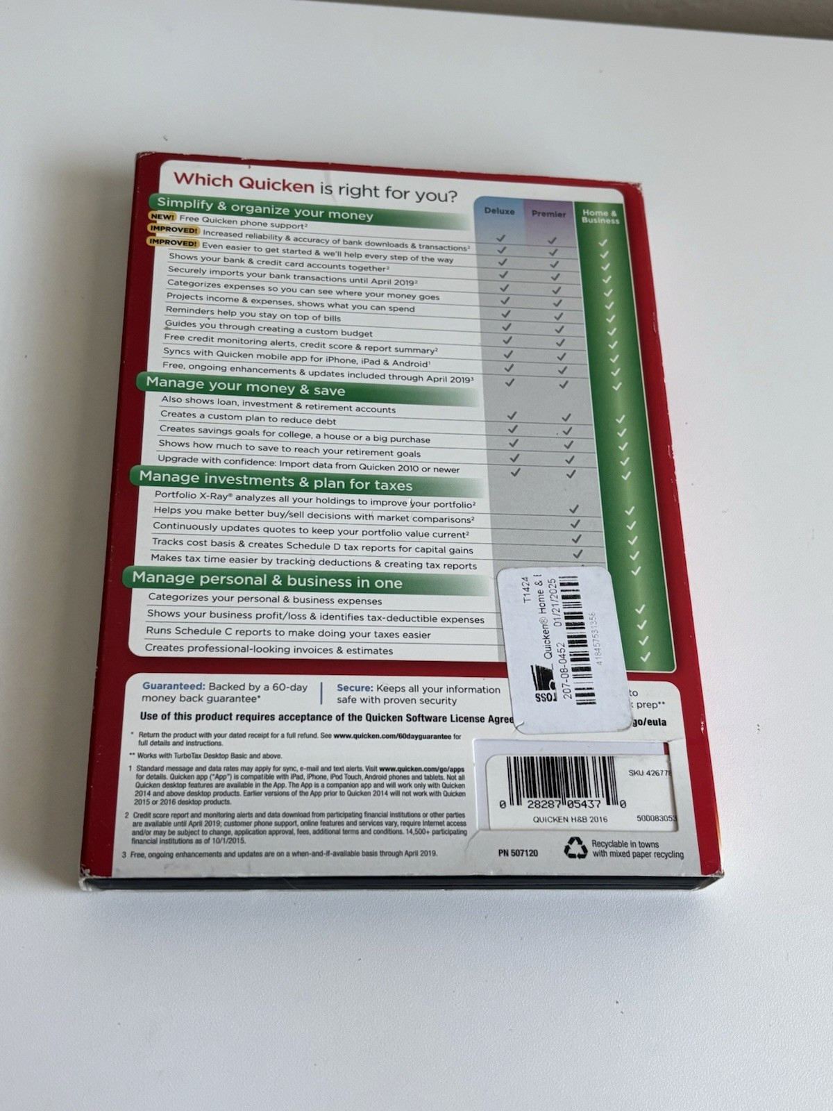 ⚡️ Intuit Quicken 2016 Home And Business For Windows New SEALED