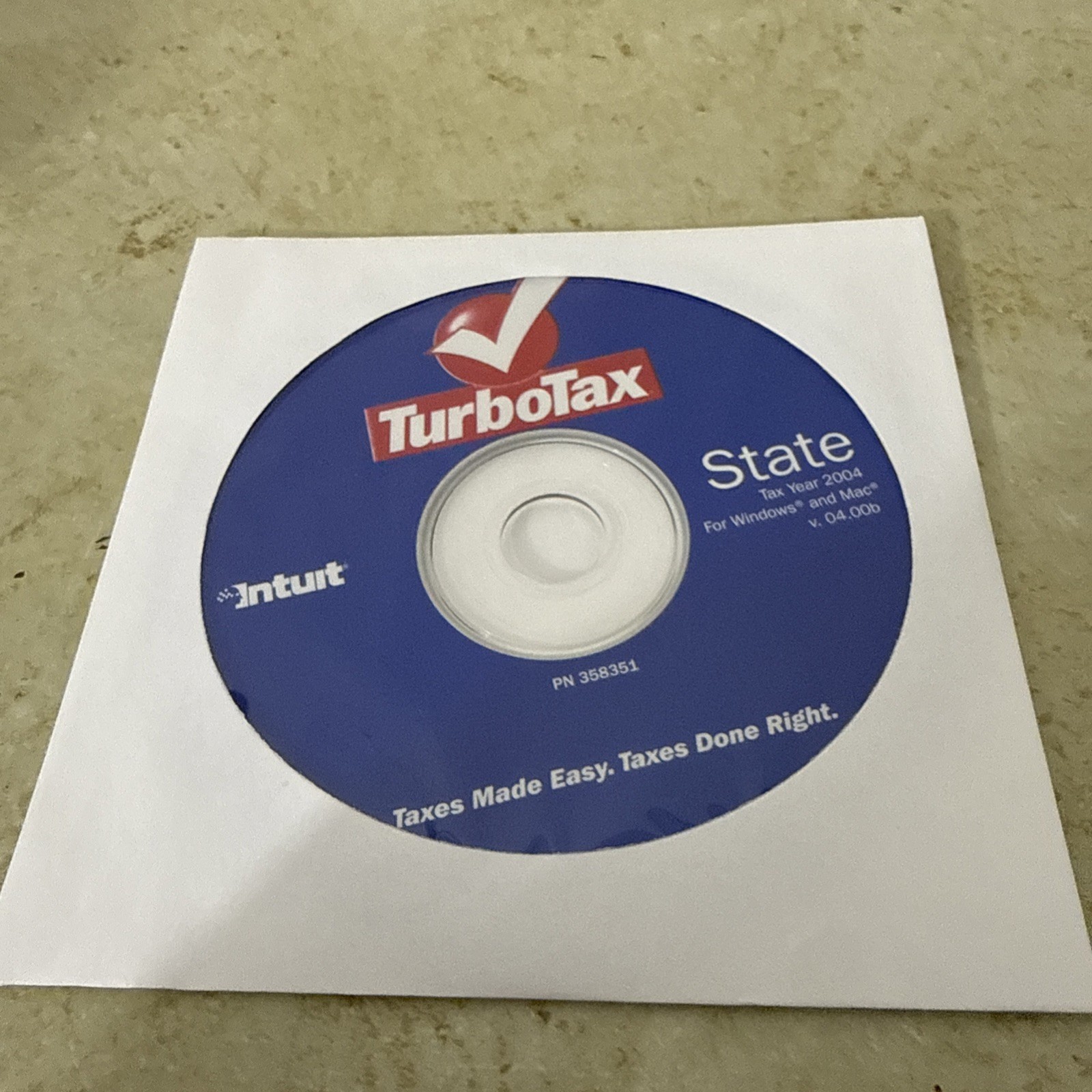 Intuit TurboTax State Tax Year 2004 for Windows & MAC – Disc only