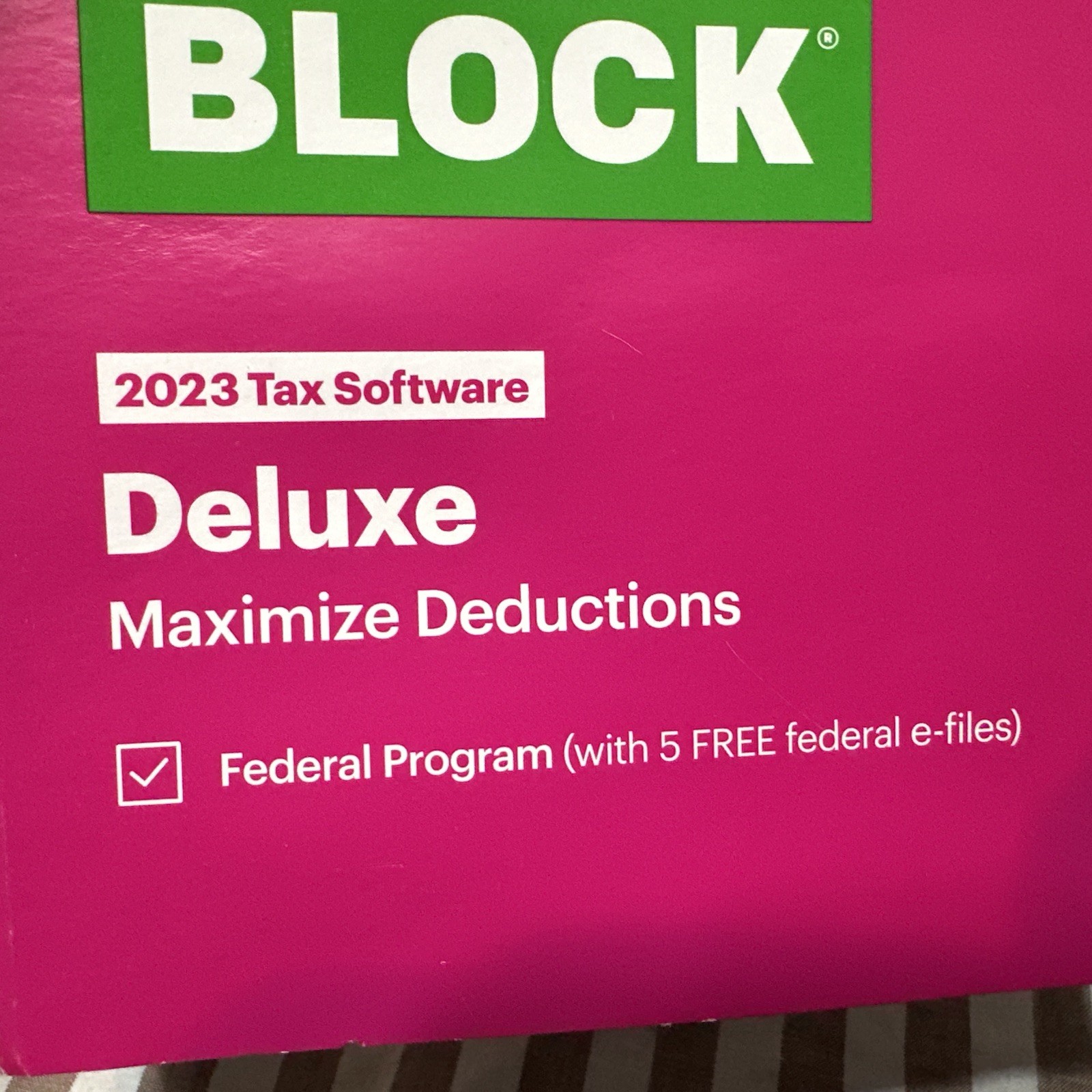 New 2023 H&R Block Tax Software Deluxe Edition for PC/MAC [Key Card] No State