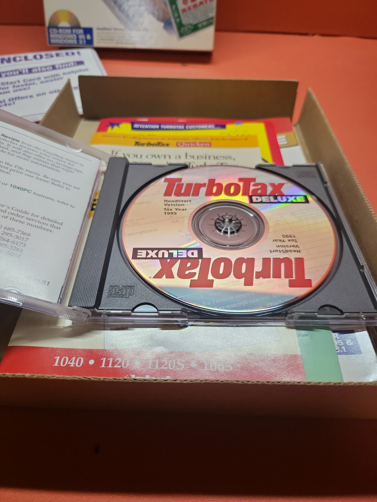 Quicken TurboTax Deluxe Software Federal Return for Tax Year 1995 ~ Complete