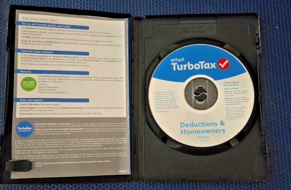 TurboTax – Federal Only – 2014 Deductions & Homeowners 2015 Deluxe