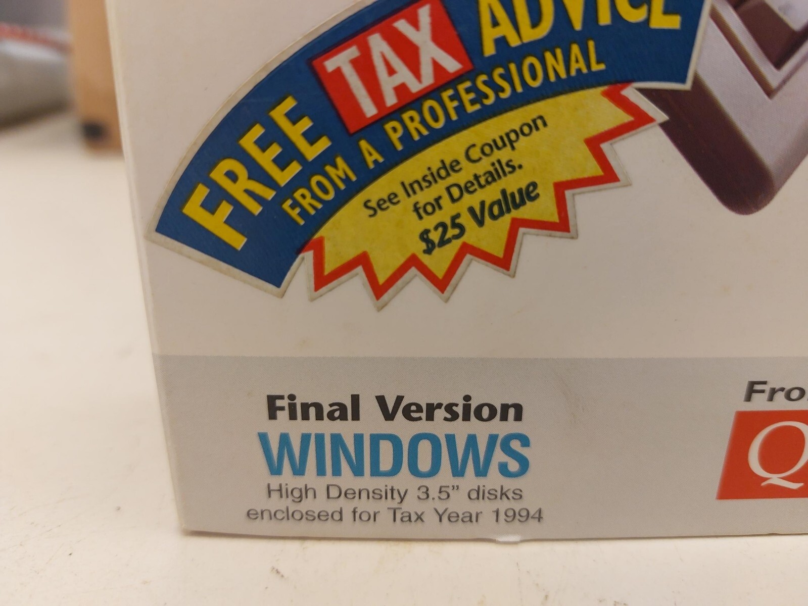 Vintage 1994 Quicken Turbo Tax Software Windows 3.5 inch diskette