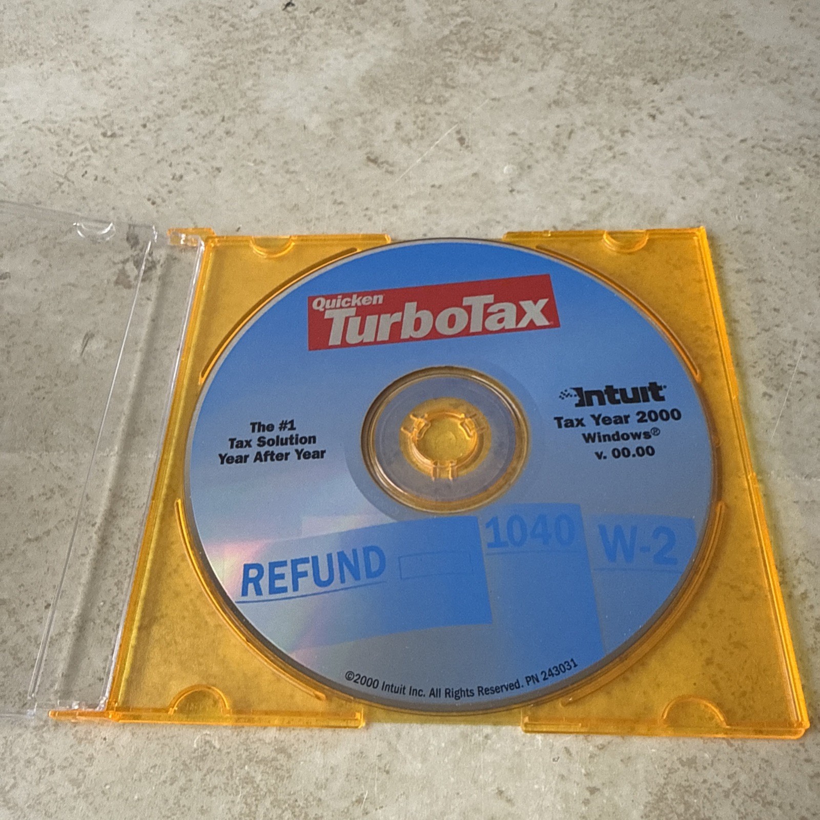 Intuit Turbotax 2000 Software in Jewel Case