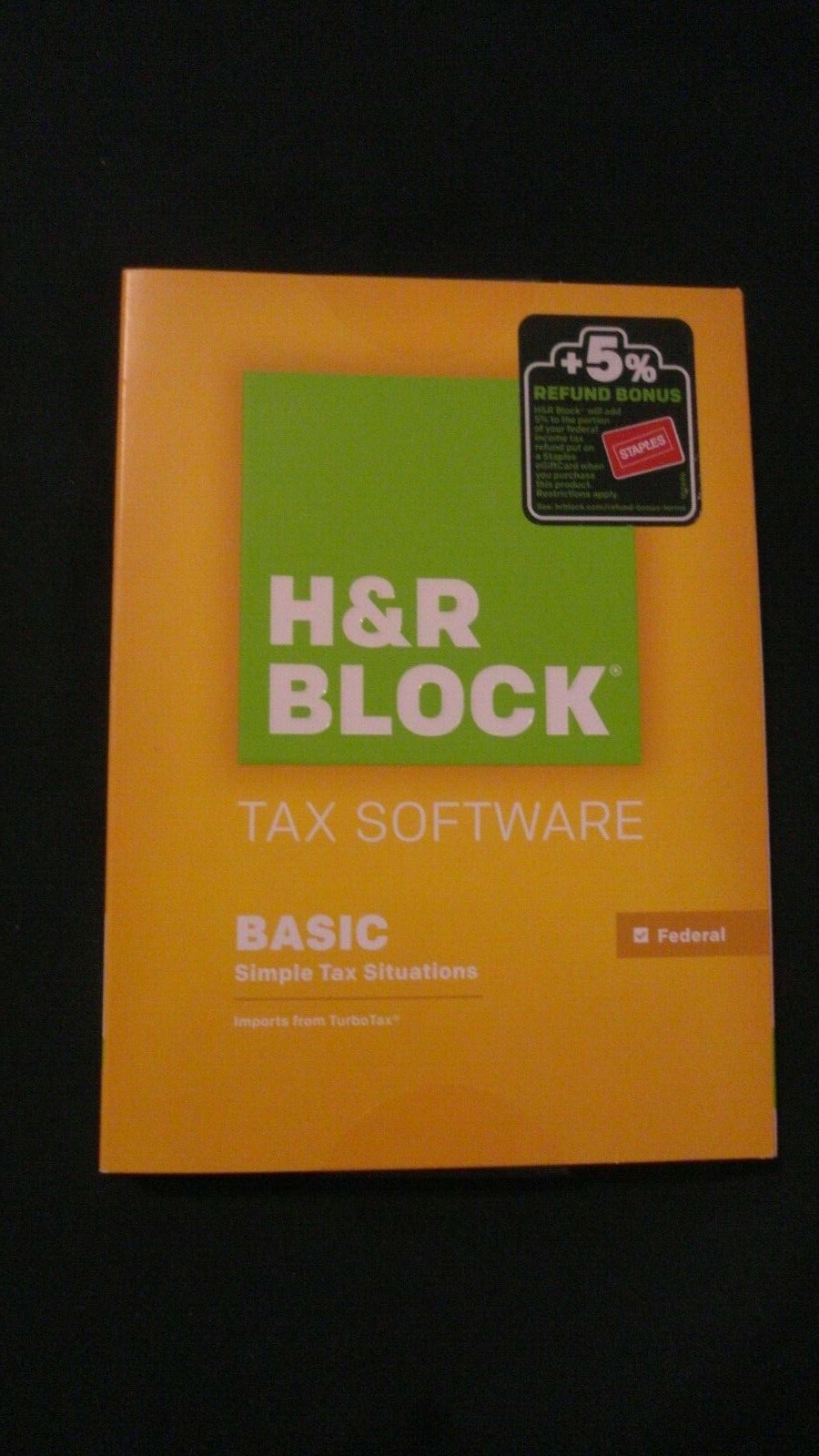 Brand New Sealed 2015 H & R Block Tax Software Basic Simple Tax Situations