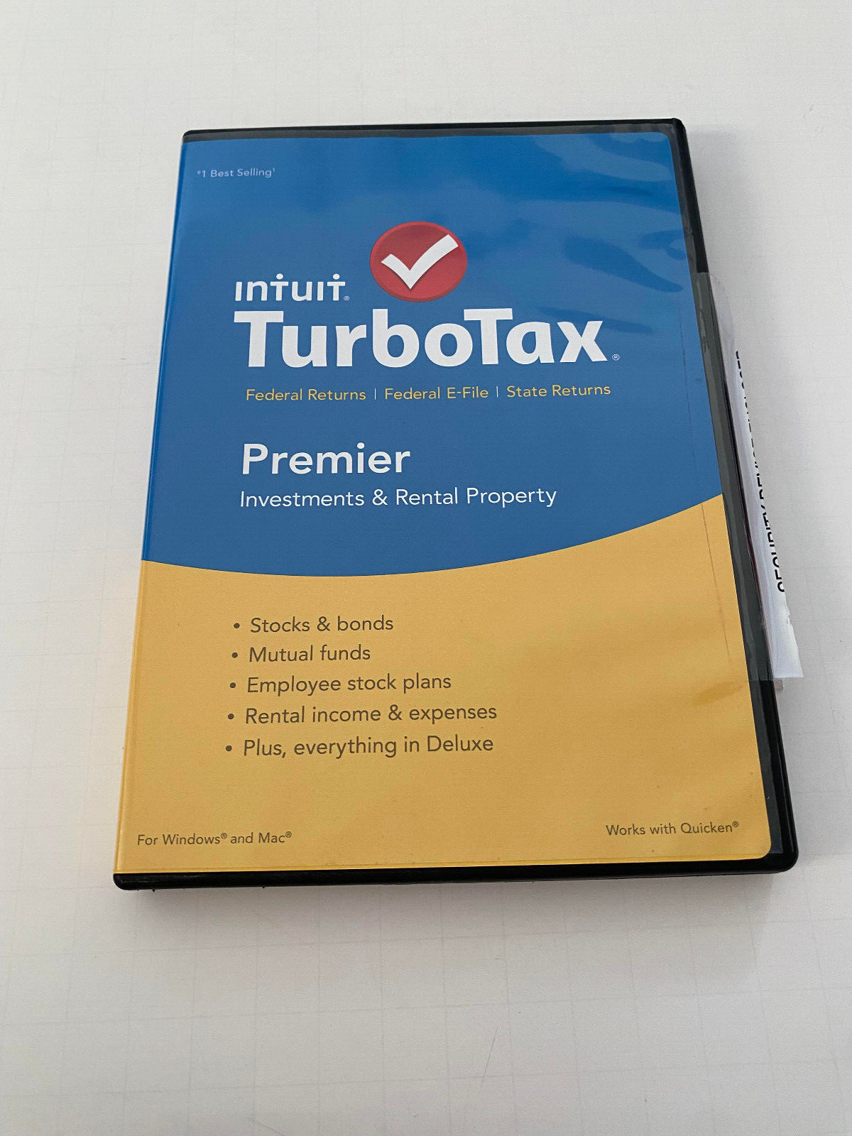 TurboTax Premier 2015 Investments & Rental Property Tax Preparation USED Disc