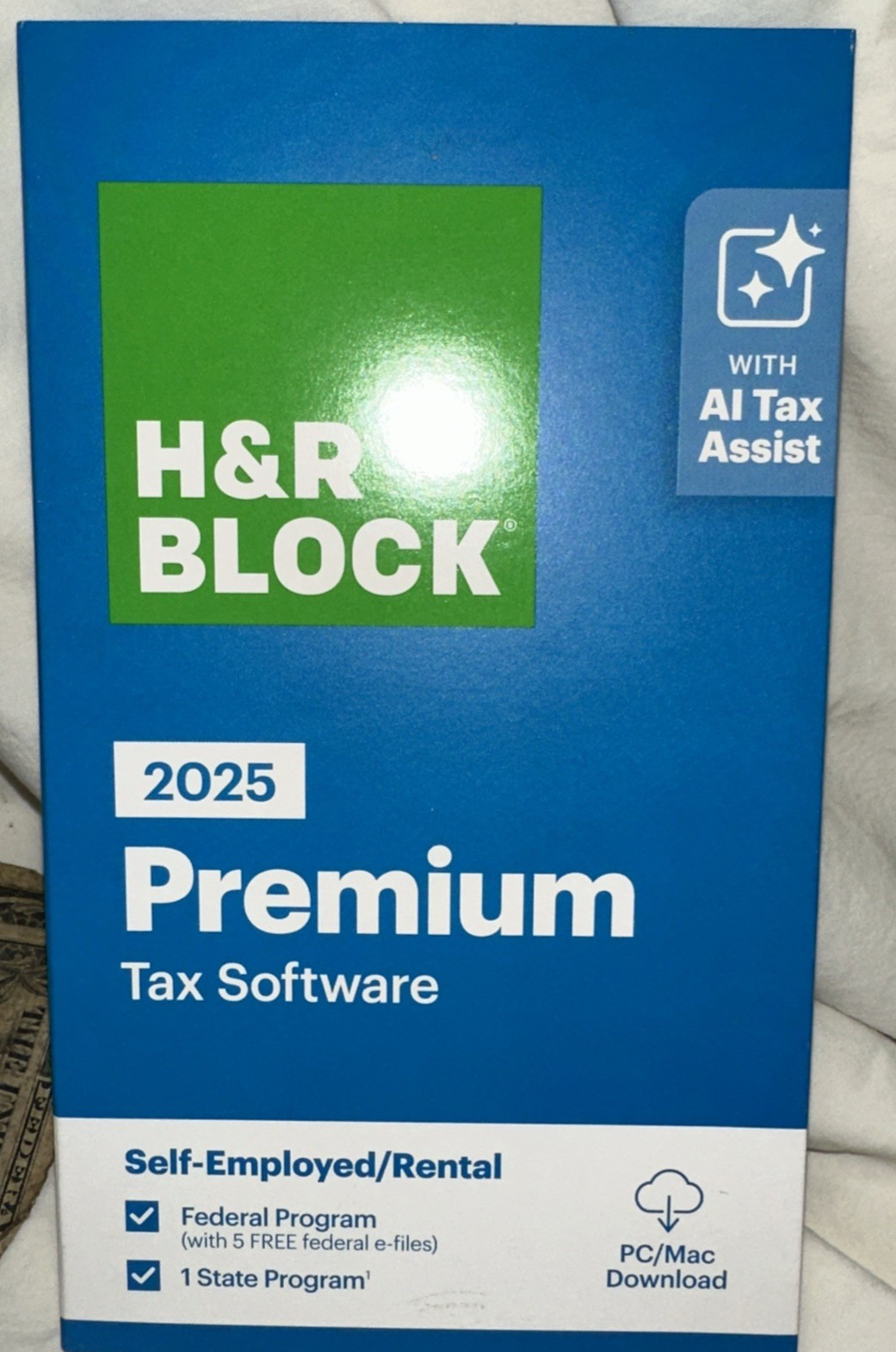 NEW 2025 H&R Block Tax Software Premium for PC Mac Key Card Self employed Rental