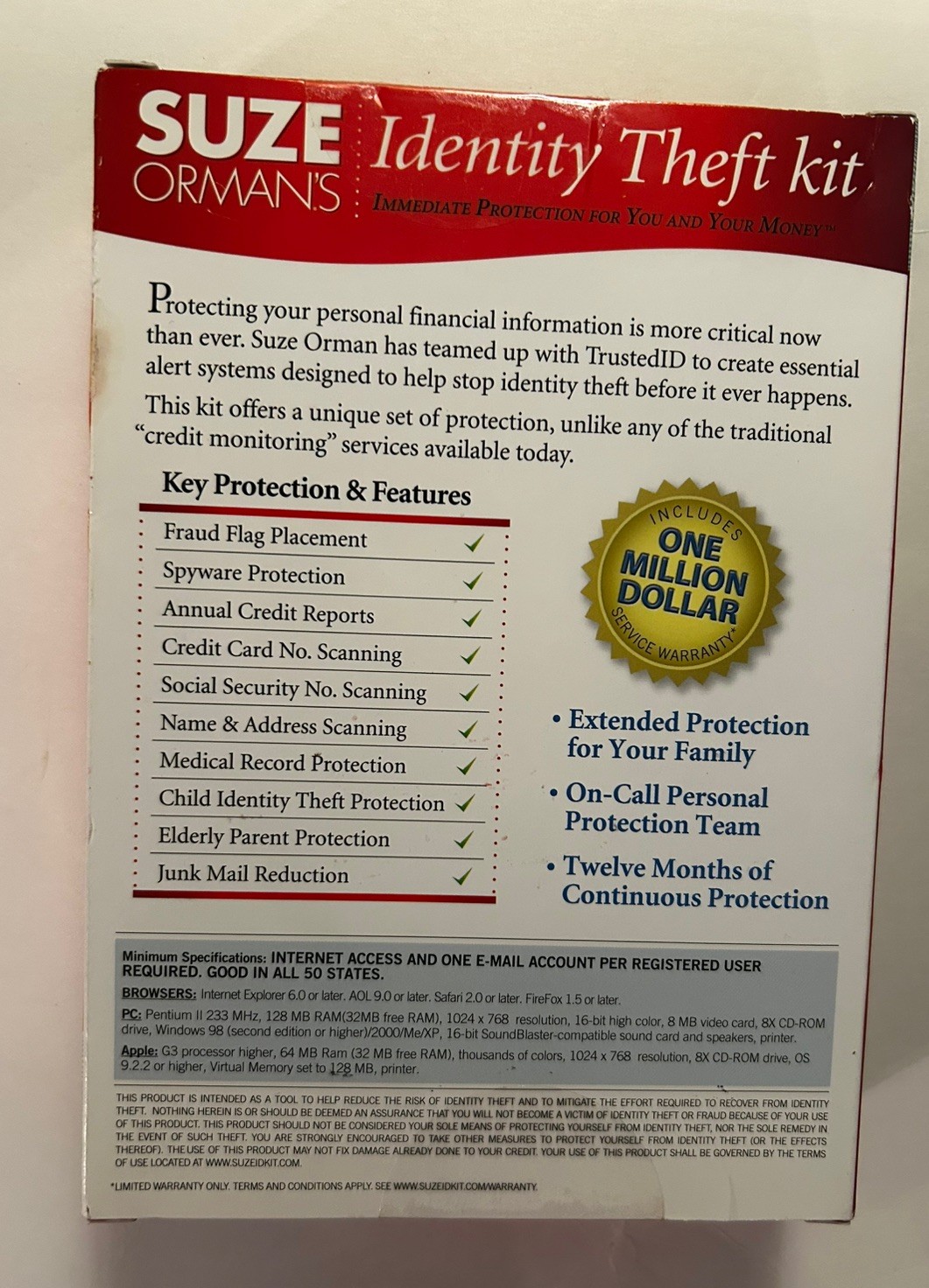 Suze Orman’s Stop Identity Theft Now Identity Theft Kit CD-ROM