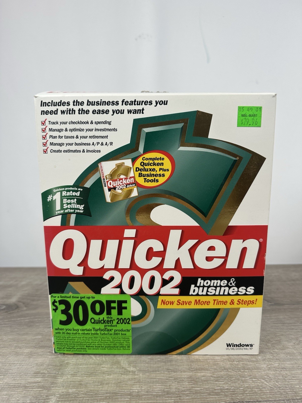 Intuit Quicken 2002 Home & Business For Windows 95/98/2000/Me/XP