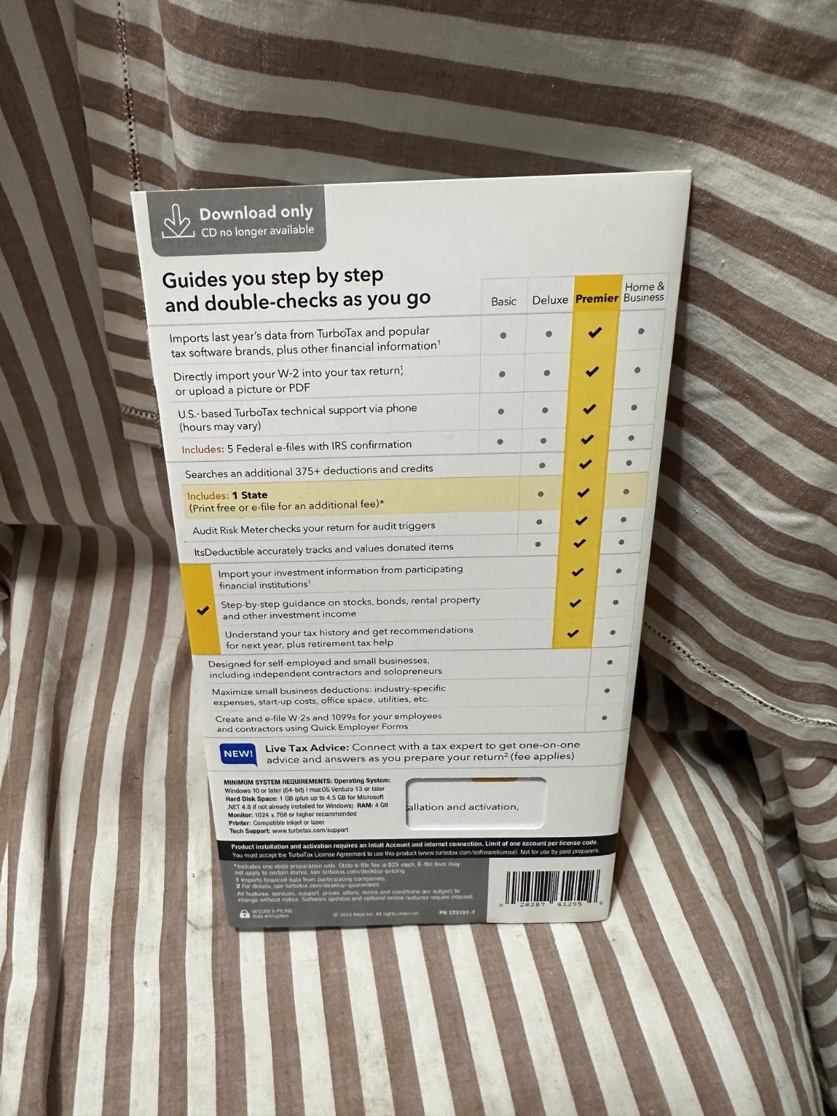 2024 Intuit Turbotax Premier Investments Rental Federal State Window Mac Sealed