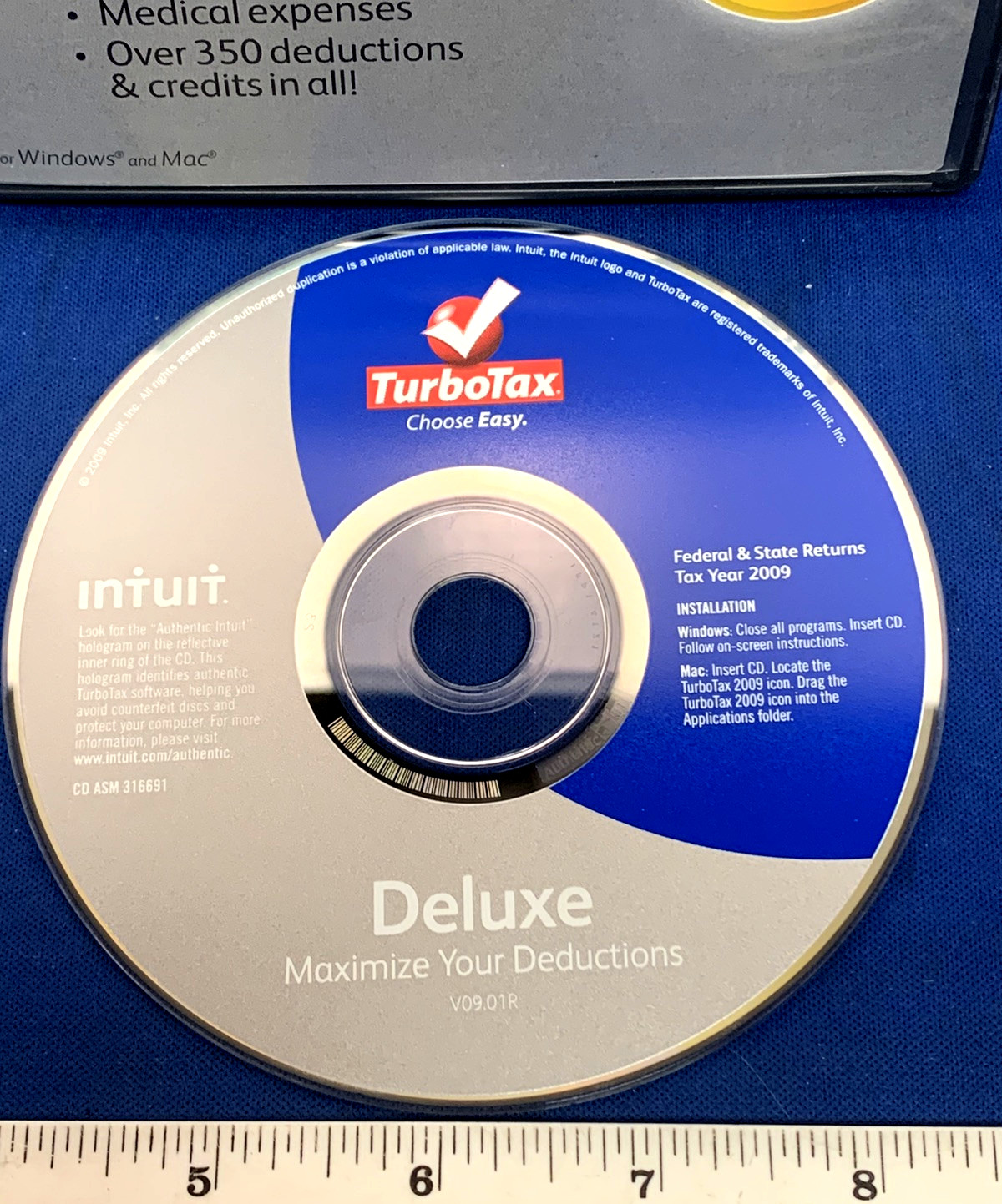 TurboTax Deluxe Federal + E-File 2009 for Windows & MAC