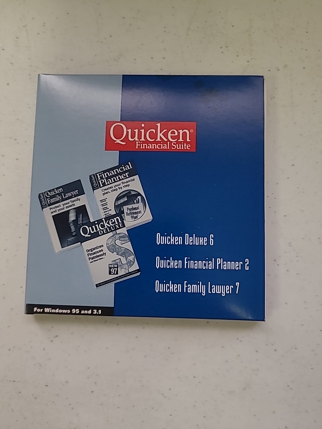 Quicken Financial Suite for Windows 95 – Deluxe 6, Planner 2, Lawyer 7