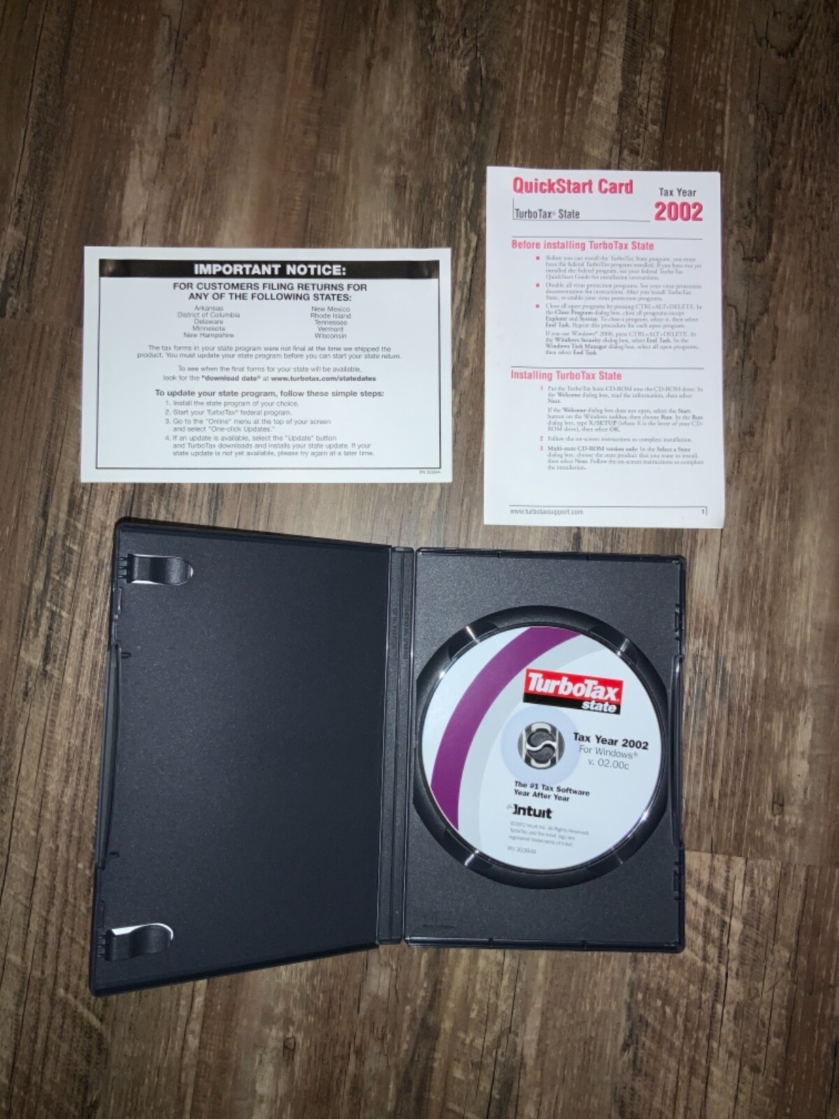 TurboTax State Program 2002
