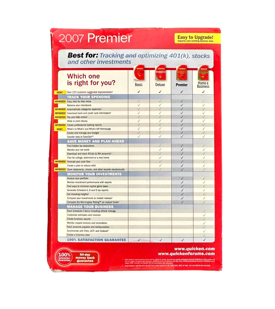 Quicken Premier 2007 Manage Investments for Windows XP/2000