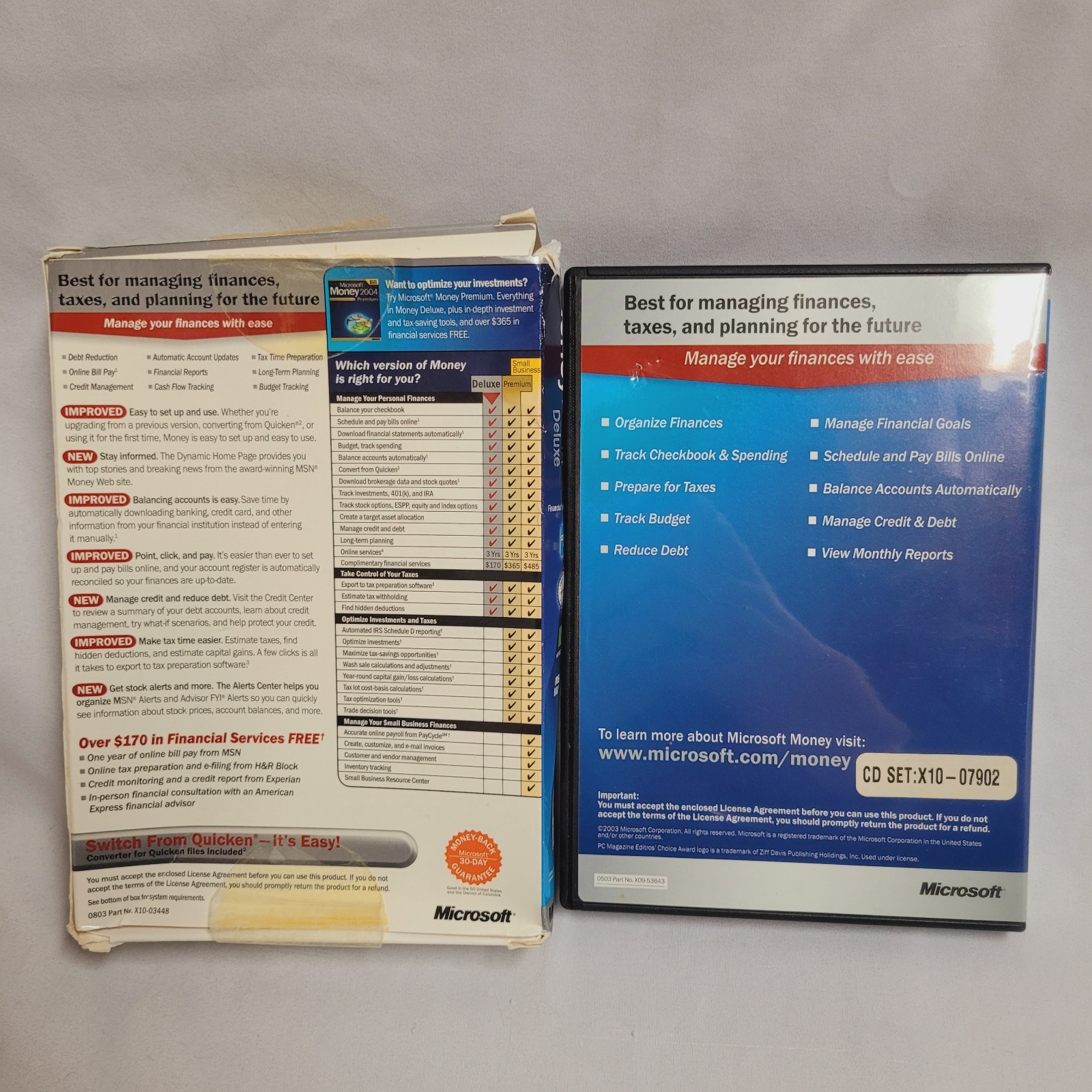 Microsoft Money 2004 Deluxe For Windows – Set In Retail Box | Program Software