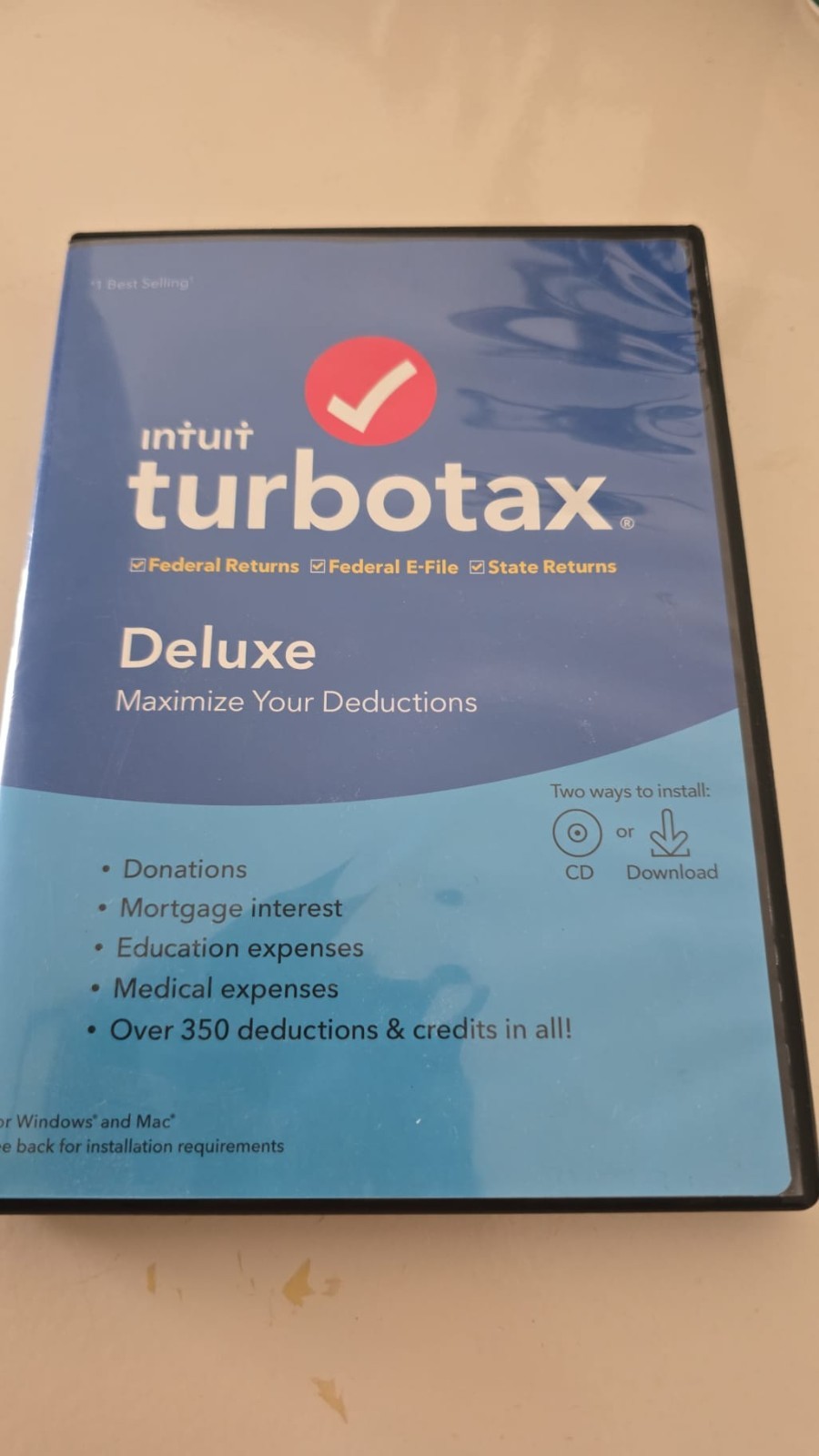 Turbo Tax Deluxe – Federal + State : 2018 CD