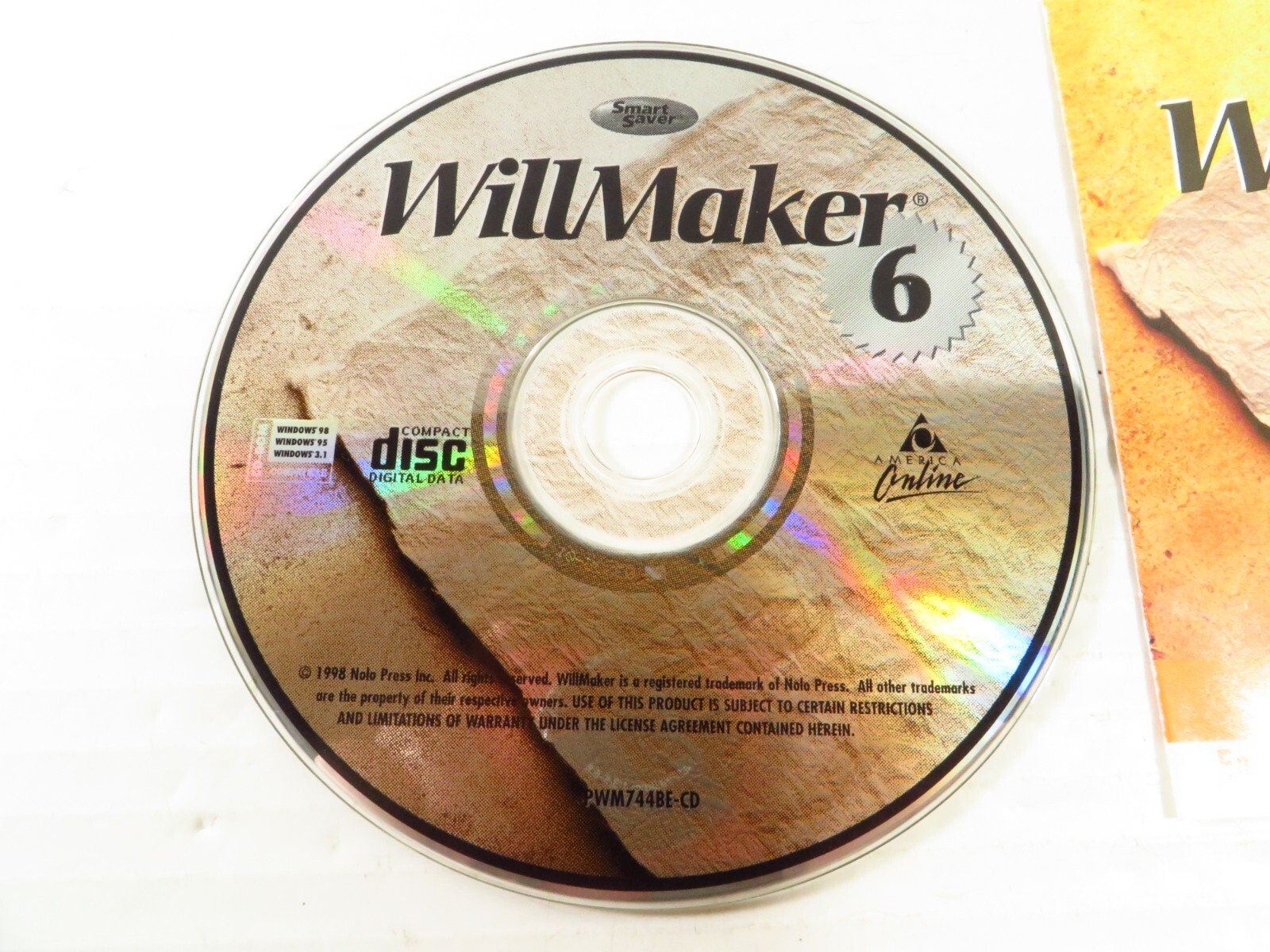 WillMaker 6 Software Windows 3.1 & Windows 95 98 CD 1998