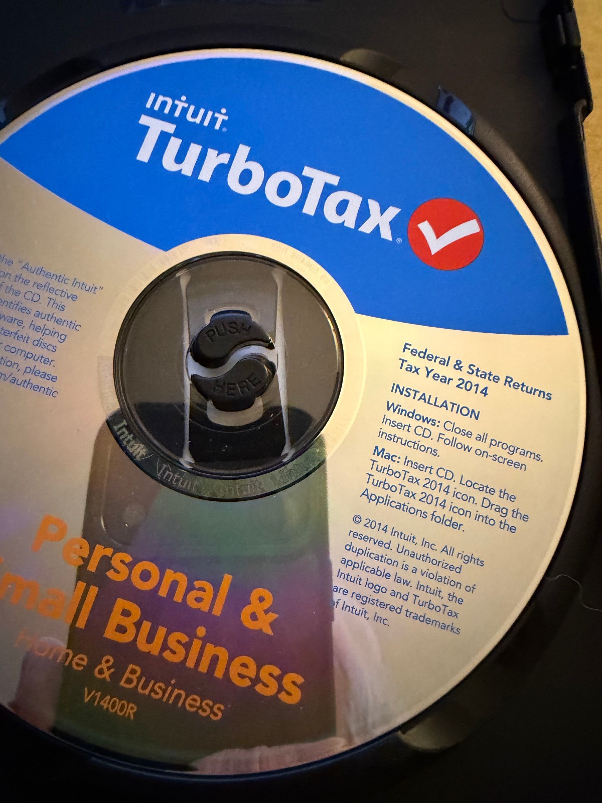 2014 Intuit TurboTax Home and Business CD – Windows/Mac. NOTE: NOT for 2025
