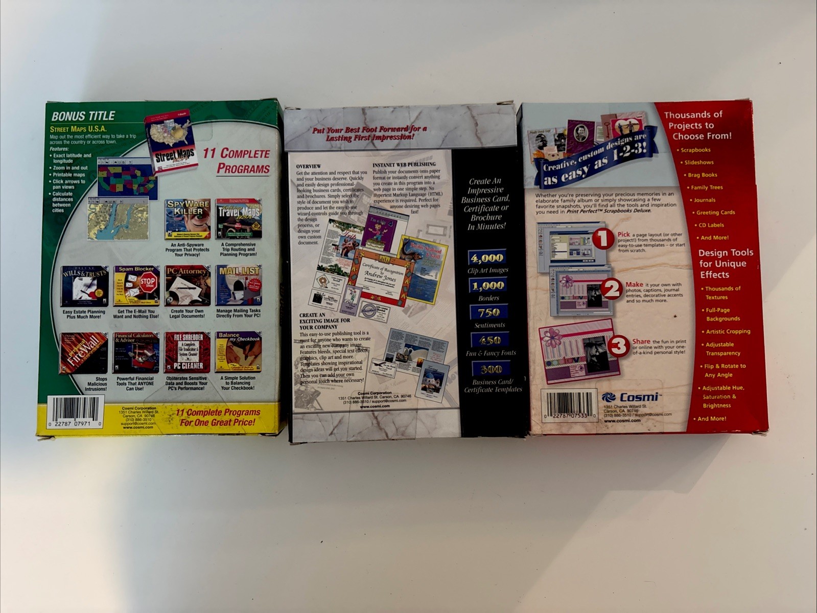 Rare Lot Of 3 90’s PC Business And Scrapbooking Software. SEALED.