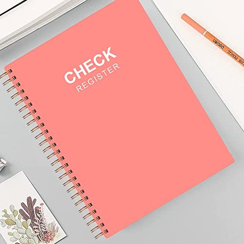 Check Register – A5 Check Book Register Books with Check & Transaction Rose