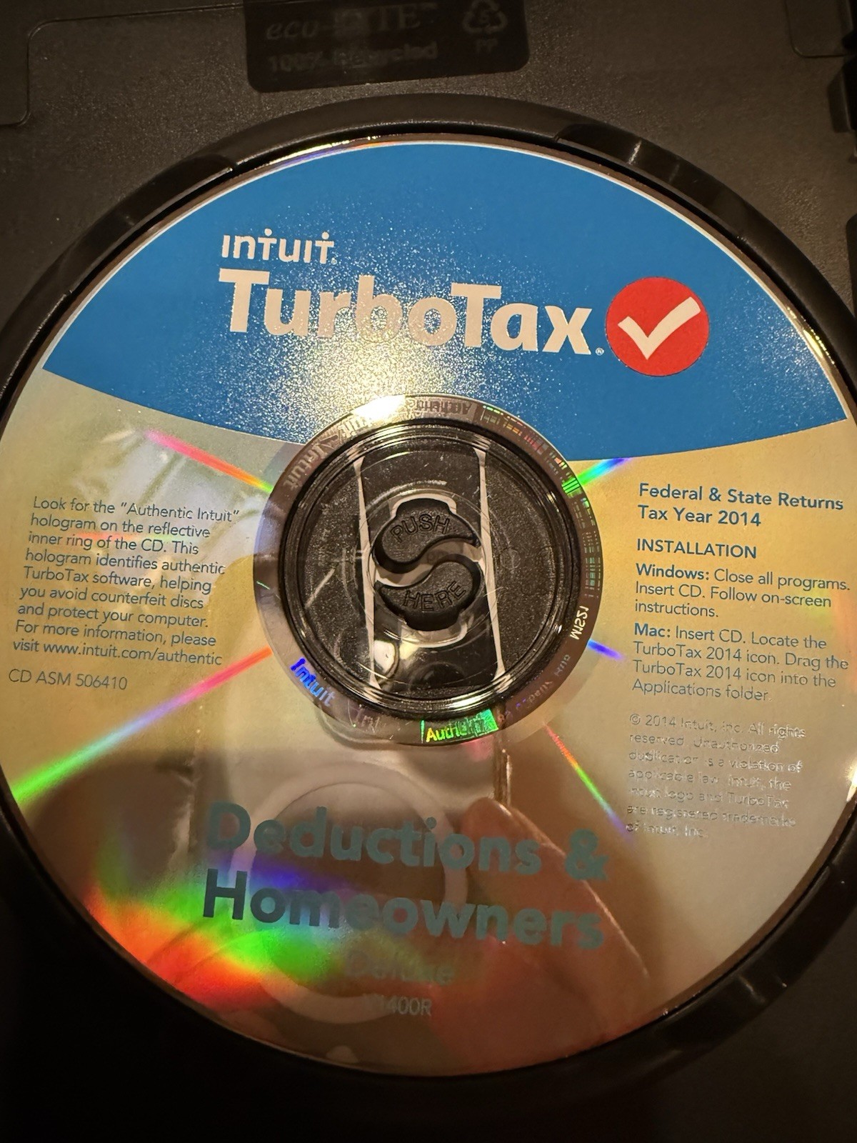 2014 TurboTax Deductions & Homeowners Federal and E file returns plus State