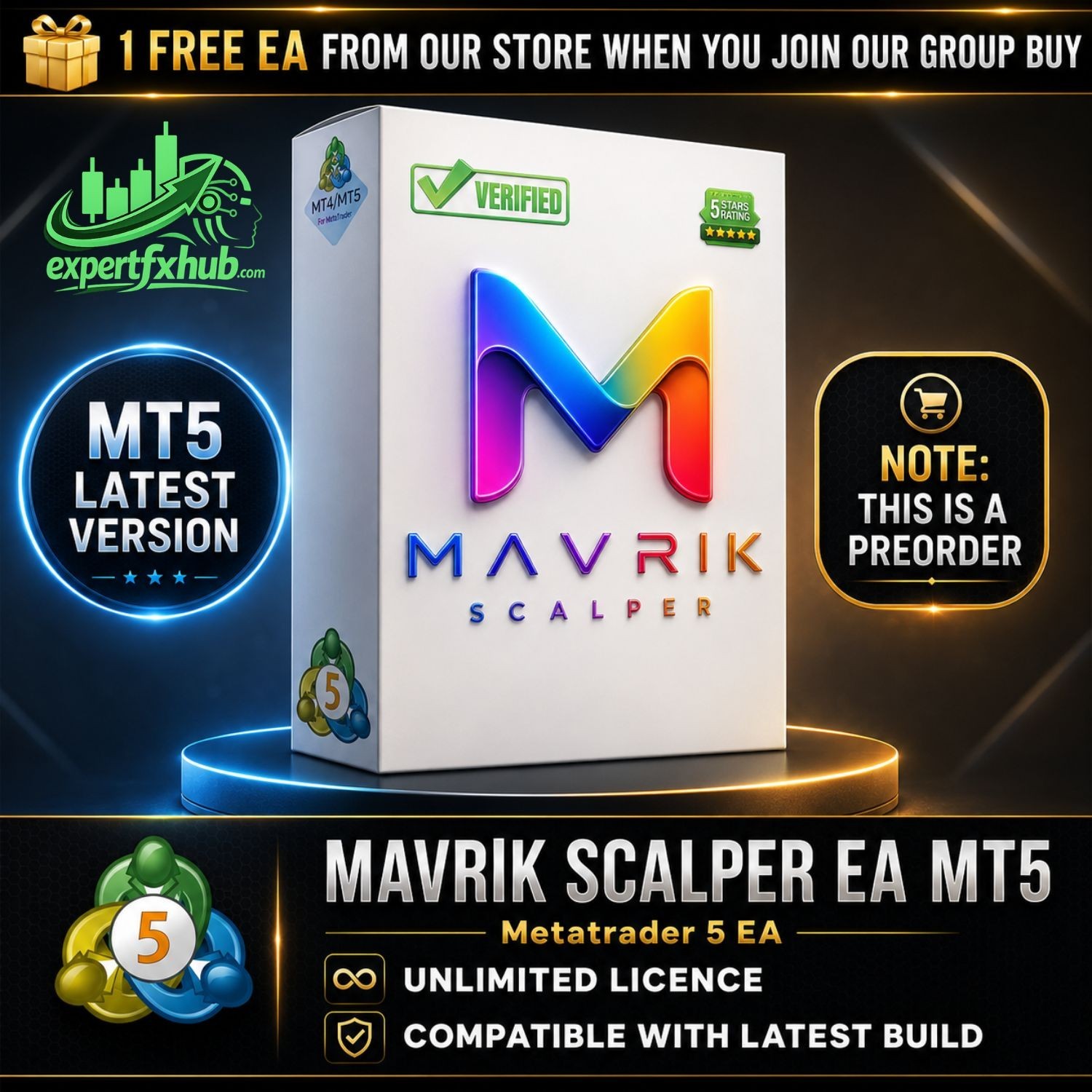 Mavrik Scalper EA Metatrader MT5 Forex Bot Trading Robot MQL5 Expert Advisor