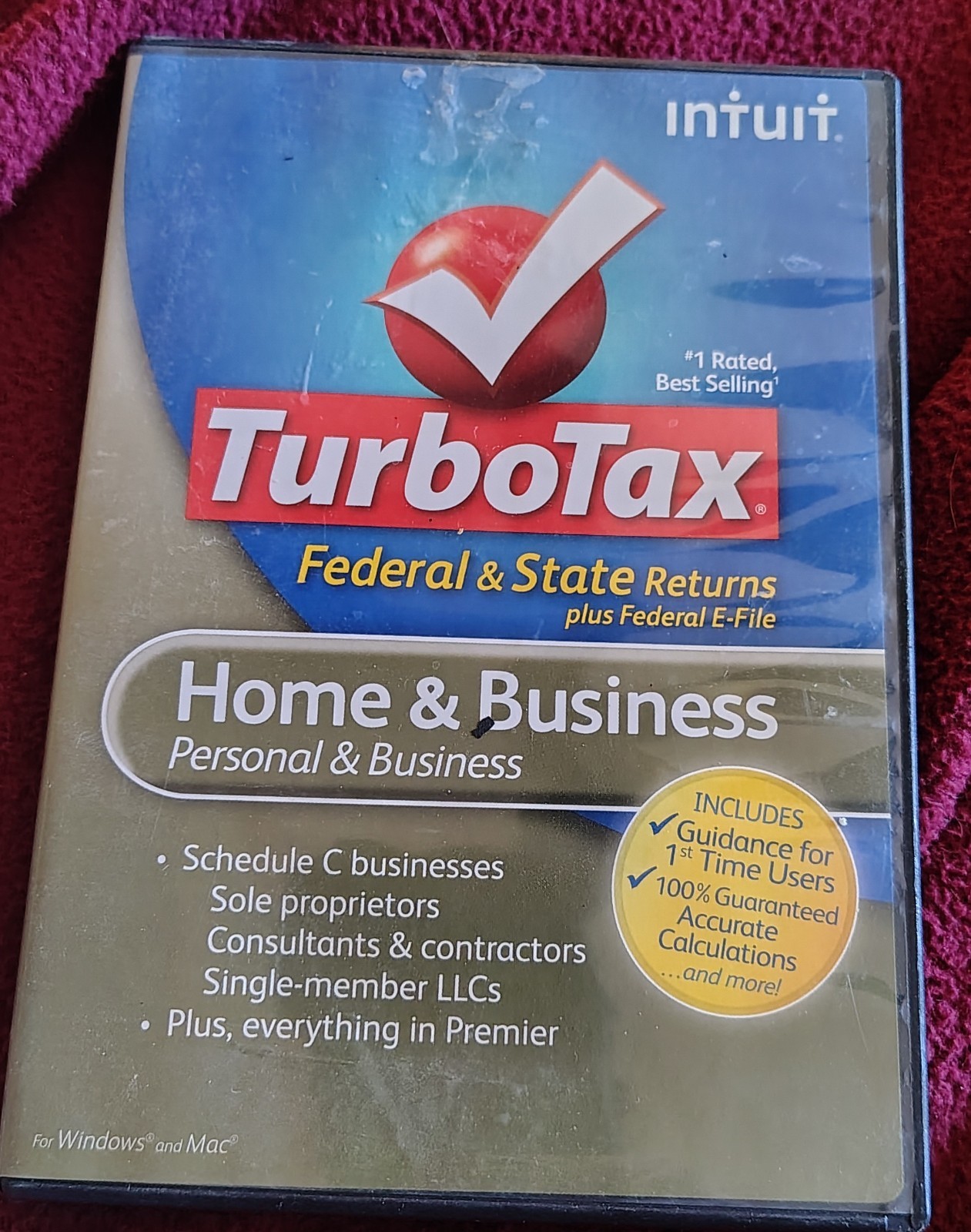 TurboTax 2009-2012 Home & Business Deluxe CD. Both In Great Condition.