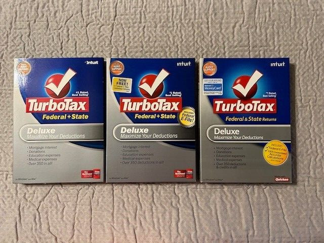 TurboTax 2007-2013 Deluxe Plus 2014 Investments & Rental Property – Lot of 8