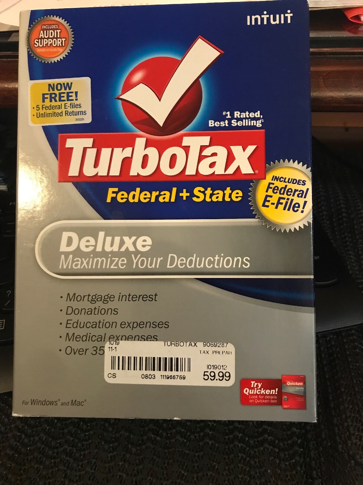 Intuit TurboTax Deluxe Maximize Your Deductions Federal & State 2008