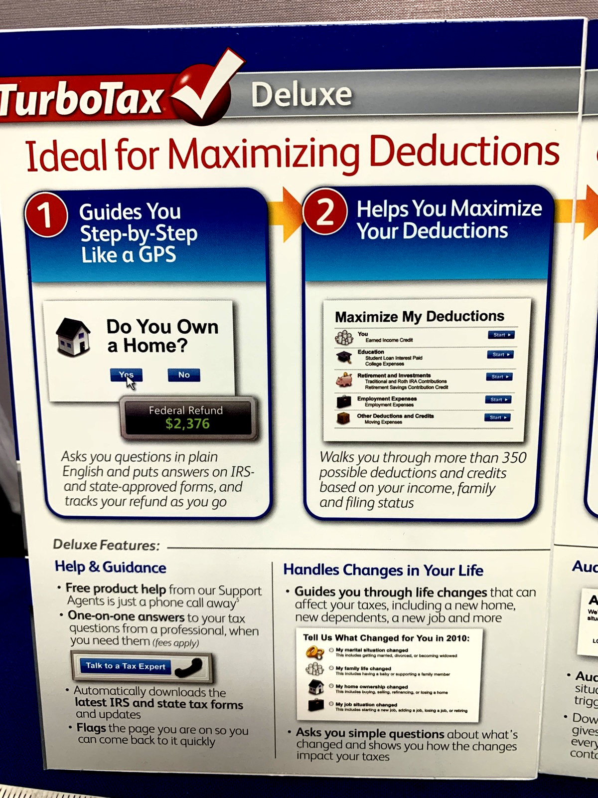 Turbo Tax Deluxe 2010 Federal & State Return Software for Windows & Mac