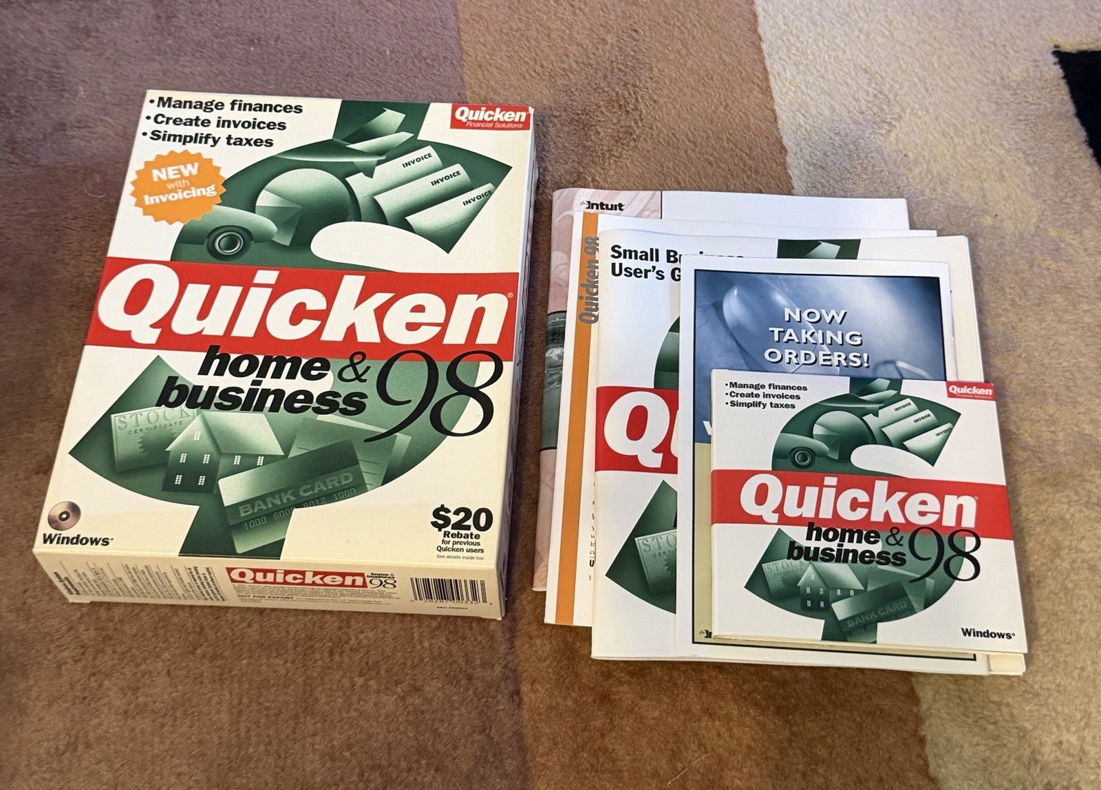 Quicken Home & Business 98 NEW Sealed Vintage Software Windows 98 Intuit
