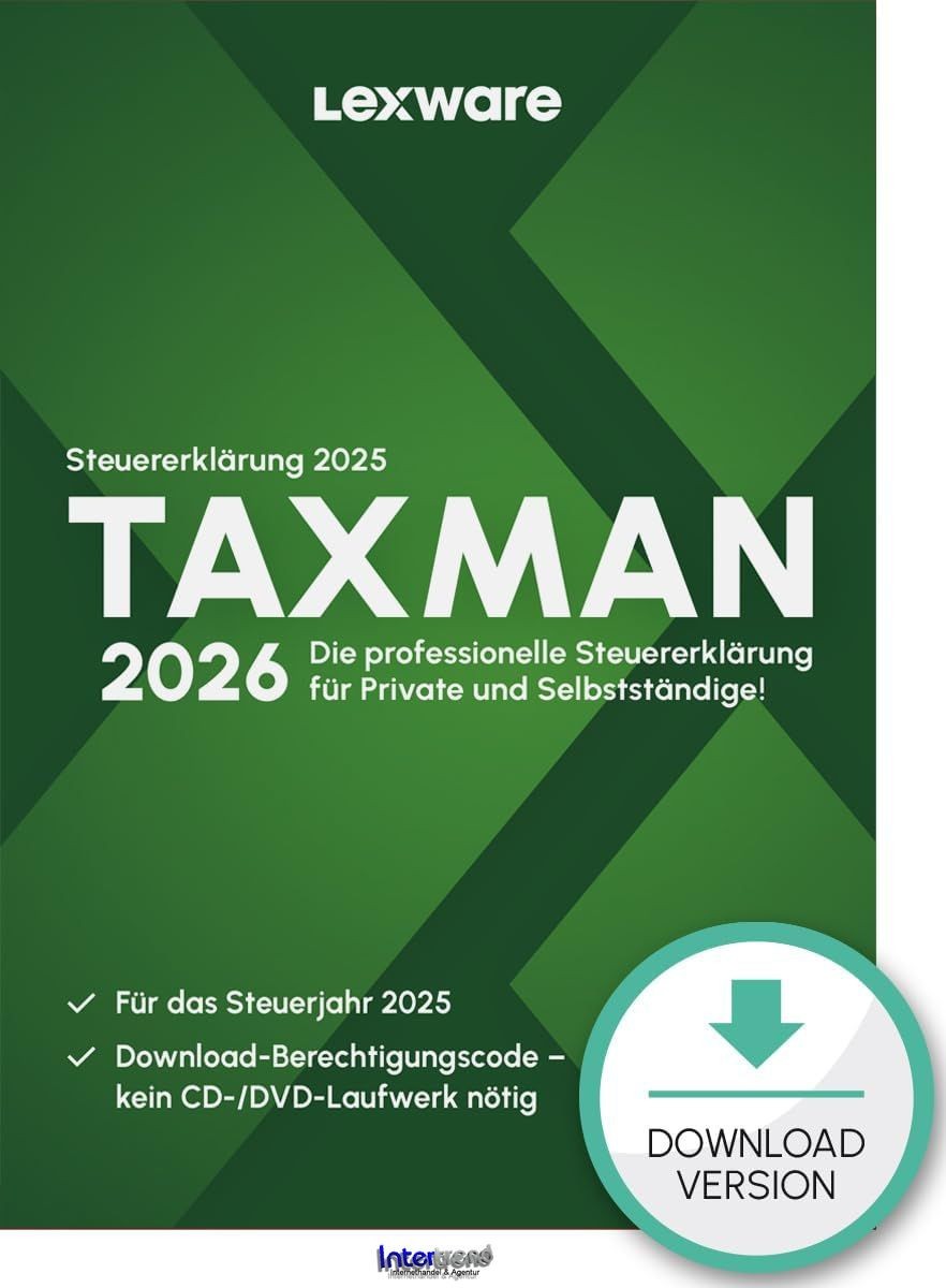 Lexware Taxman 2026 (Tax Year 2025) for 5 Tax Returns Manual (PDF) NEW