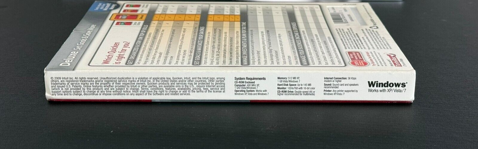 Intuit Quicken Deluxe 2010 For Windows XP/VISTA/7 & MAC
