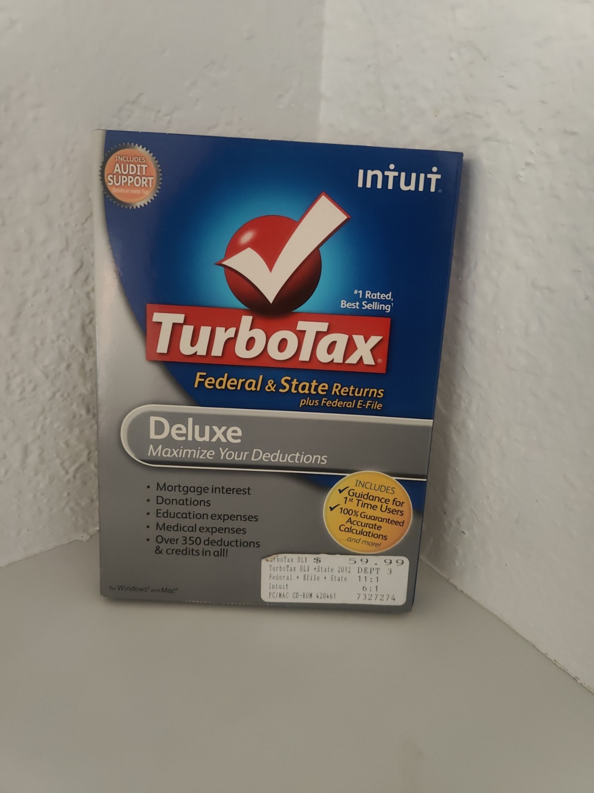 Turbotax 2012 Deluxe Federal and State + Federal E-file – New