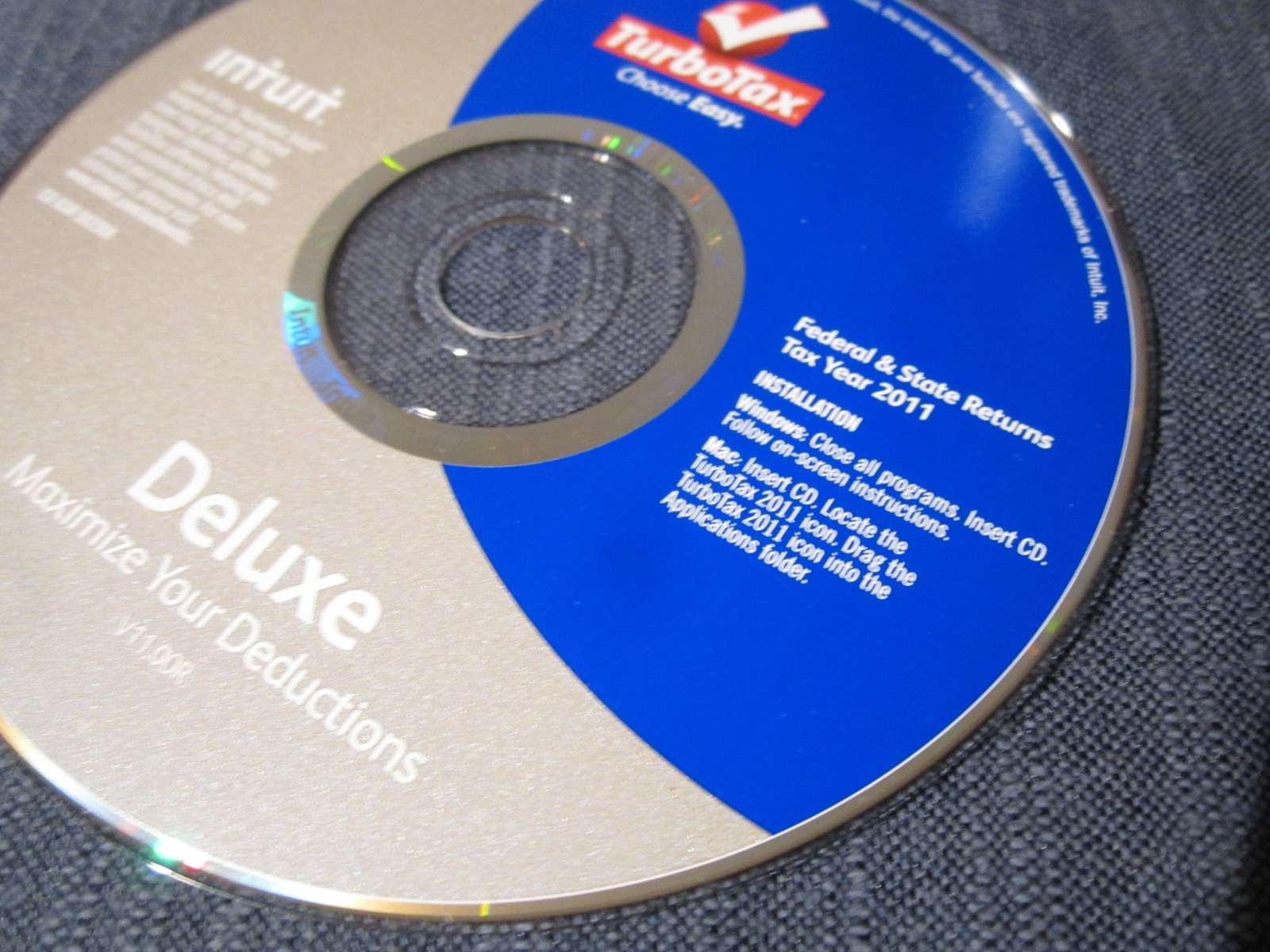 Turbotax 2011 Deluxe Federal State Tax Software Windows Mac