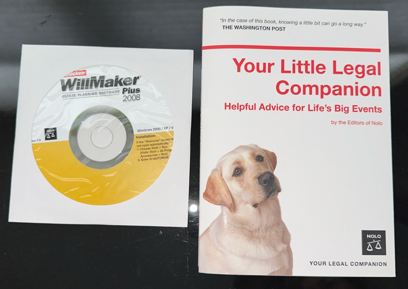 Quicken Willmaker Plus 2008: Estate Planning Software Windows /Opened Never Used