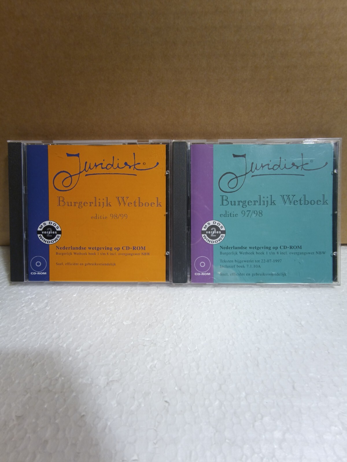 Juridisk Burgelijk Wetboek editie 97/98 and 98/99 PC CD-ROM Jewel Case NEW CIB