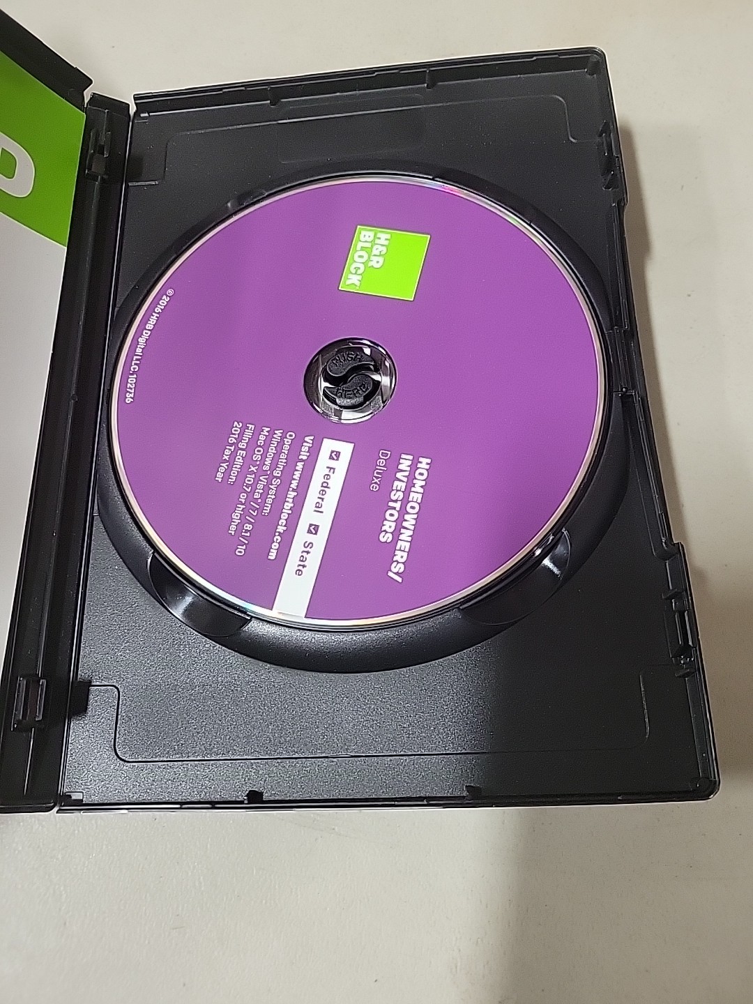 GENUINE 2016 H & R Block Deluxe Tax Software Homeowners/Investors Federal State