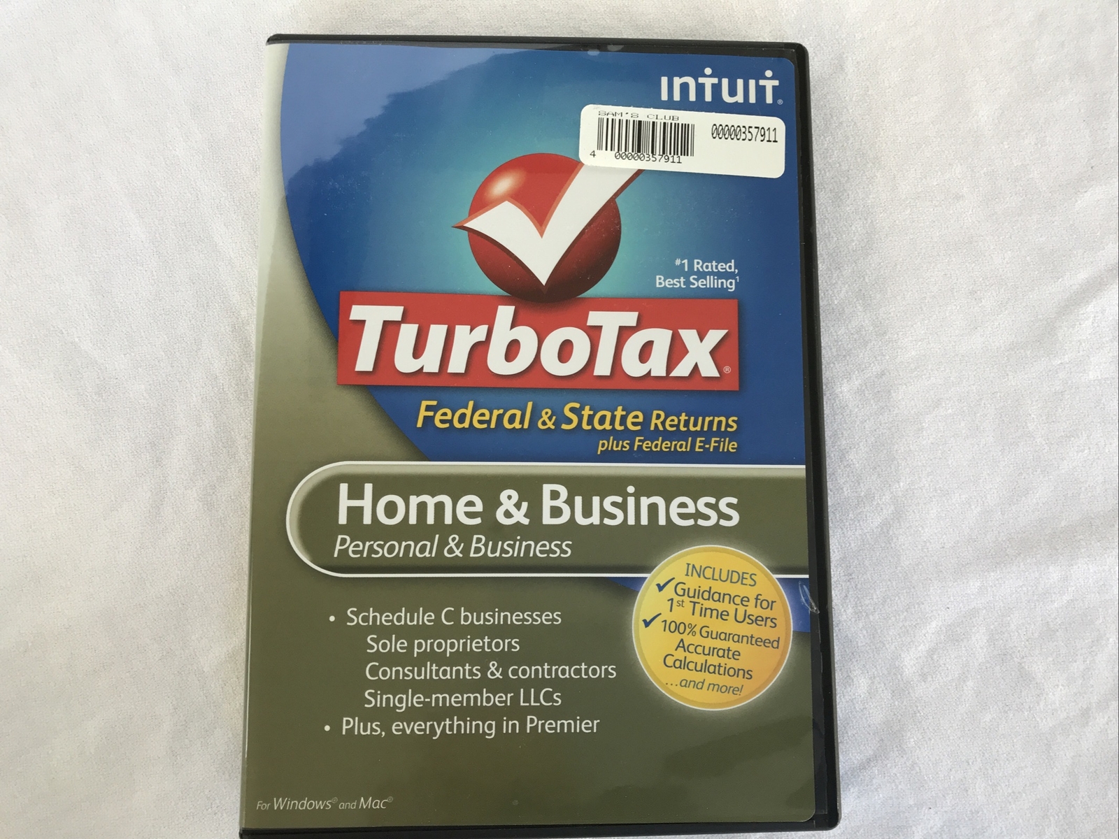TurboTax Turbo Tax Home & Business Fed + State 2012
