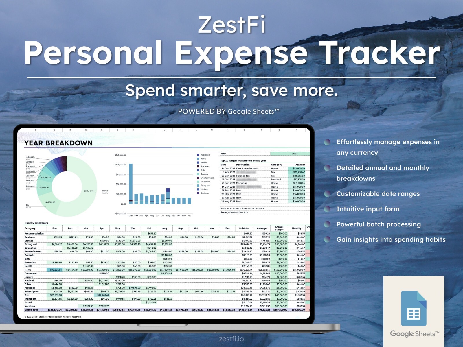ZestFi Income & Expense Tracker