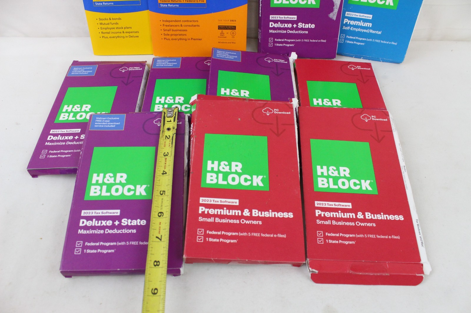 Opened Tax Software Lot H&R Block Deluxe State Premium Business Turbotax 2023 ZZ