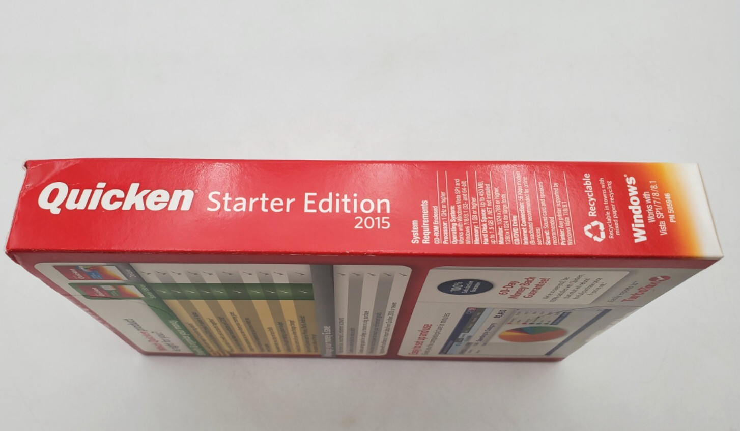 Intuit Quicken Starter Edition Orginize Your Money 2015 Vista SP1/7/8/8.1 New