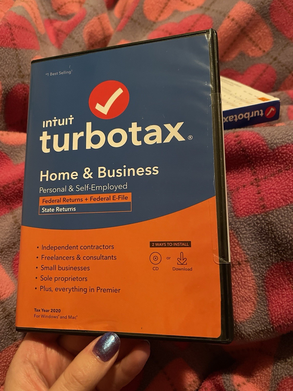 2020 Intuit TurboTax Home & Business Tax Prep CD Windows/Mac